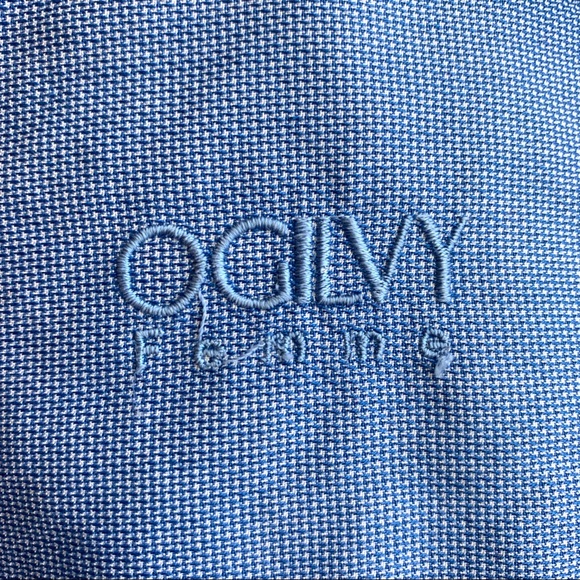 OGILVY French cuffs blue cotton shirt 4 - Picture 3 of 10
